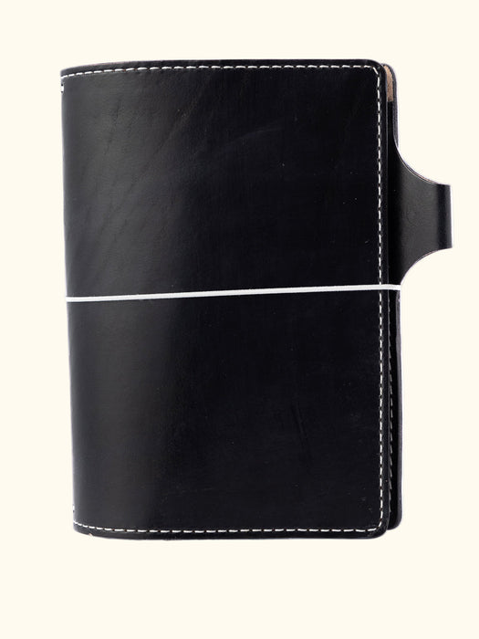 Gemini | Cascade | Full Grain Leather Traveler's Notebook with Pockets - ChicSparrow