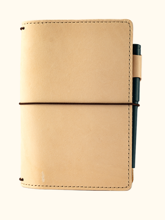 Patina | Cascade | Full Grain Leather Traveler's Notebook with Pockets - ChicSparrow