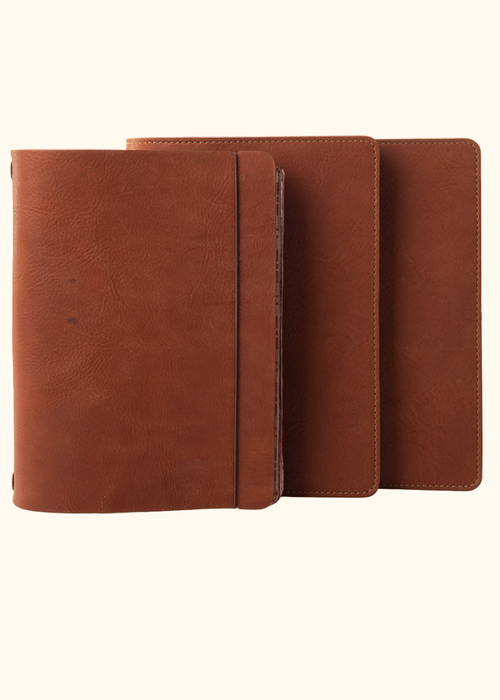 Crème | Number 9 B5 Leather Cover - ChicSparrow