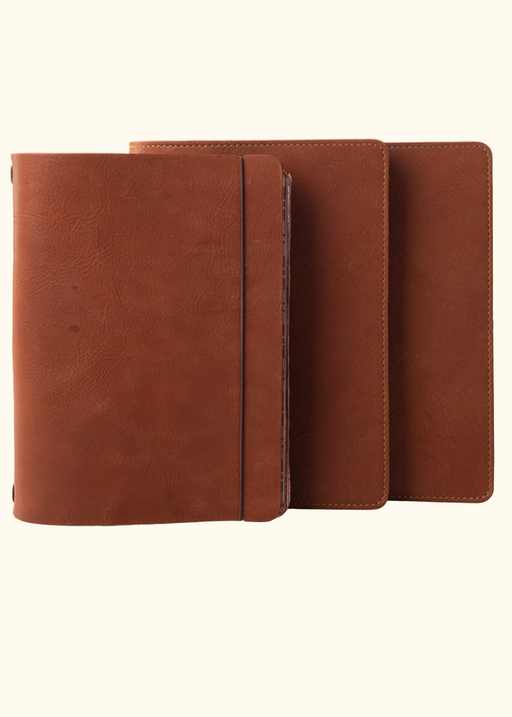 Crème | Number 9 B5 Leather Cover - ChicSparrow
