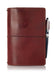 An Austen leather notebook with a closure elastic and pen loop. The collection name is Austen and the color is called Drummond (Burgundy) - ChicSparrow