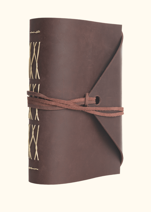 Hand-Stitched Leather Journal - ChicSparrow