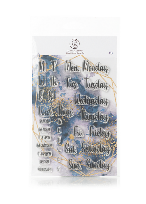Days of the Week Stamp Set - ChicSparrow