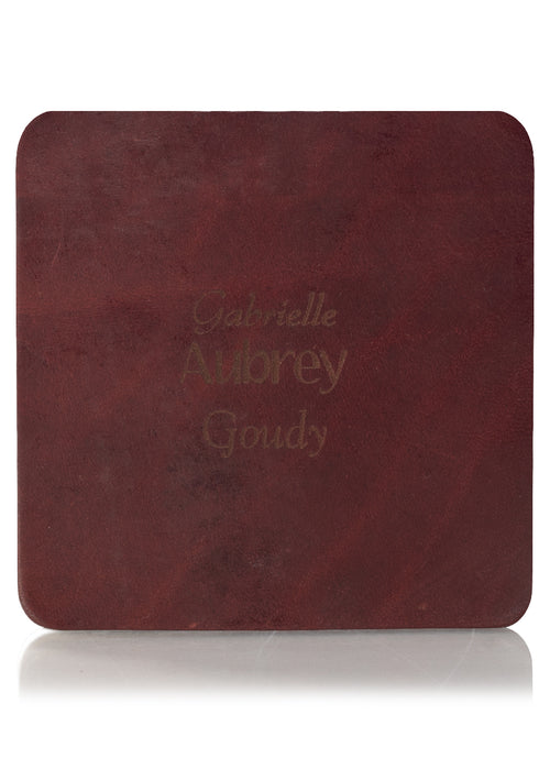 This is a Drummond sample depicting an example of what the three inscription fonts look like. Gabrielle is petite and curly, Aubry is large and simple, and Goudy looks clean fancy and handwritten. - ChicSparrow