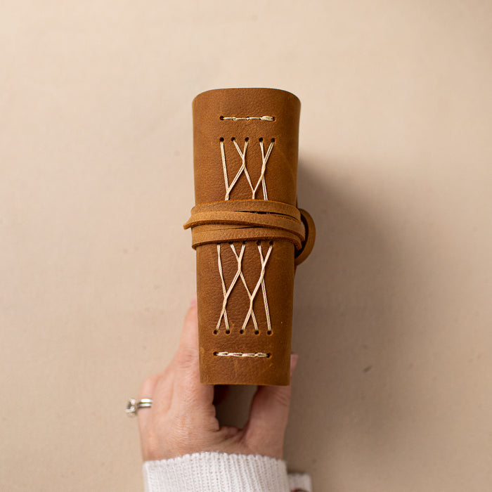 Hand-Stitched Leather Journal - ChicSparrow