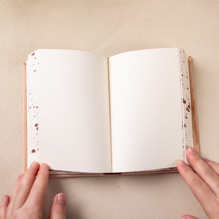 Handbound Lether Bound Notebook 2 Sizes options - ChicSparrow