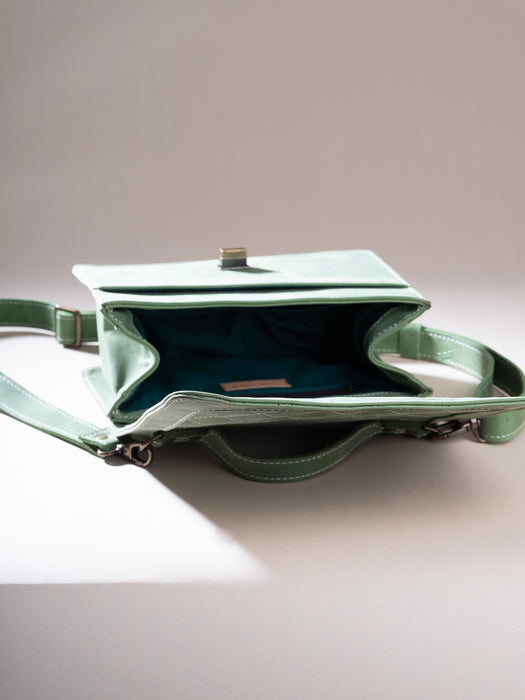 Quilted Top Handle Bag with Cross body Strap