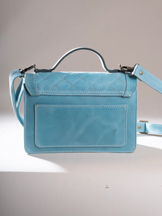 Quilted Top Handle Bag with Cross body Strap