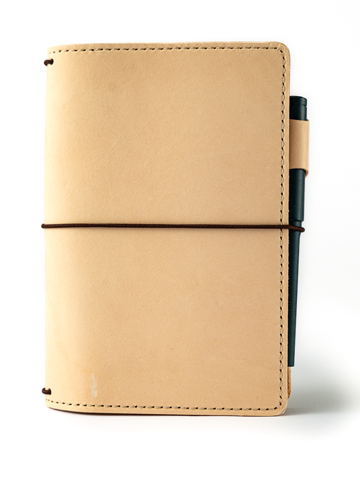Patina | Cascade | Full Grain Leather Traveler's Notebook with Pockets - ChicSparrow