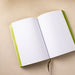 A5 Softbound Brown Leather Rebind with Green Edges - ChicSparrow