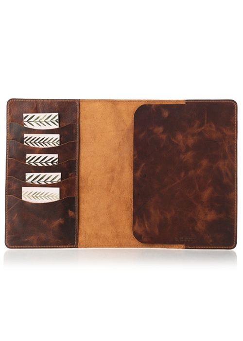 Antique Brown | Number 9 B5 Leather Cover - ChicSparrow