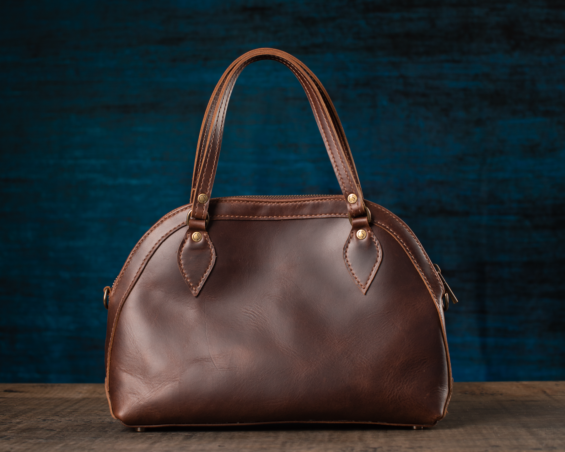 Leather Dome Handbag