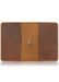 Callahan brown planner cover interior. Leather journal cover with two pockets. Fits many travelers notebook insert sizes.