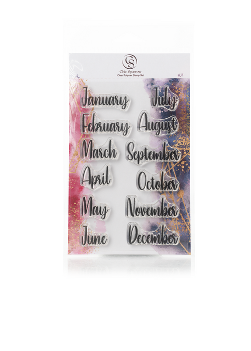 Month Stamp Set - ChicSparrow