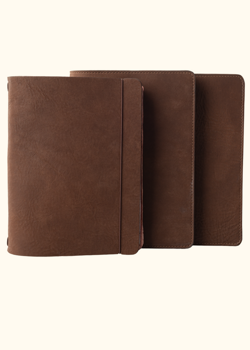 Crème | Number 9 B5 Leather Cover - ChicSparrow