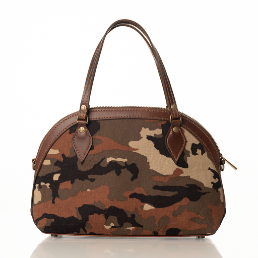 Camouflage  Rose |  Dome Satchel With Cross Body Strap - ChicSparrow