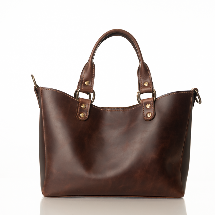 Leather tote shop with crossbody strap
