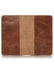 Atlantic brown planner cover interior. Leather journal cover with two pockets.