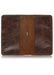 Express brown planner cover interior. Leather journal cover with two pockets.