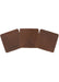 Leather samples showing variation on brown leather. Notebook cover comes in a range of brown leather colors.