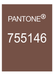 Brown leather travelers notebook color comparison. Pantone 755146 color match.