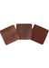 Leather samples showing variation on brown leather. Notebook cover comes in a range of brown leather colors.