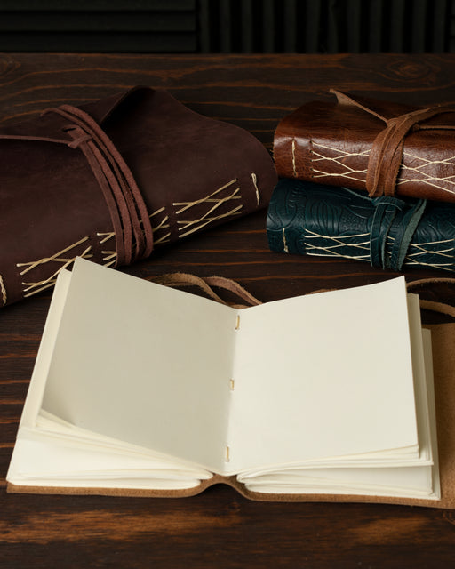 Hand-Stitched Leather Journal - ChicSparrow