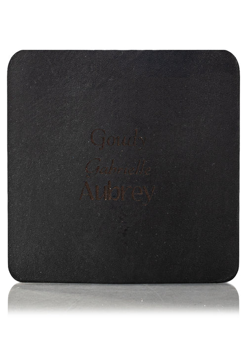 This is a Morland sample depicting an example of what the three inscription fonts look like. Gabrielle is petite and curly, Aubry is large and simple, and Goudy looks clean fancy and handwritten. - ChicSparrow