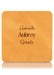 This is an Emma sample depicting an example of what the three inscription fonts look like. Gabrielle is petite and curly, Aubry is large and simple, and Goudy looks clean fancy and handwritten. - ChicSparrow