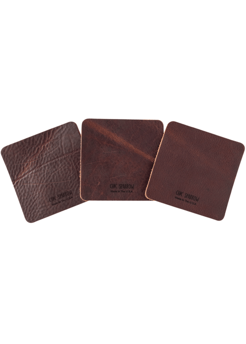 Leather samples showing variation on brown leather